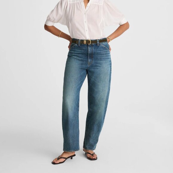 NWT MADEWELL Petite Curvy Balloon Jean in Greendale Wash - Picture 1 of 5